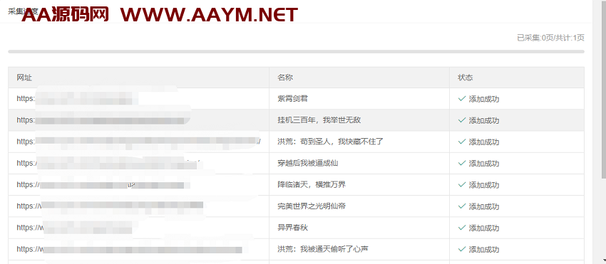 狂雨小说CMS采集规则-几十万本高质量小说源-AA源码网 | 源码收藏
